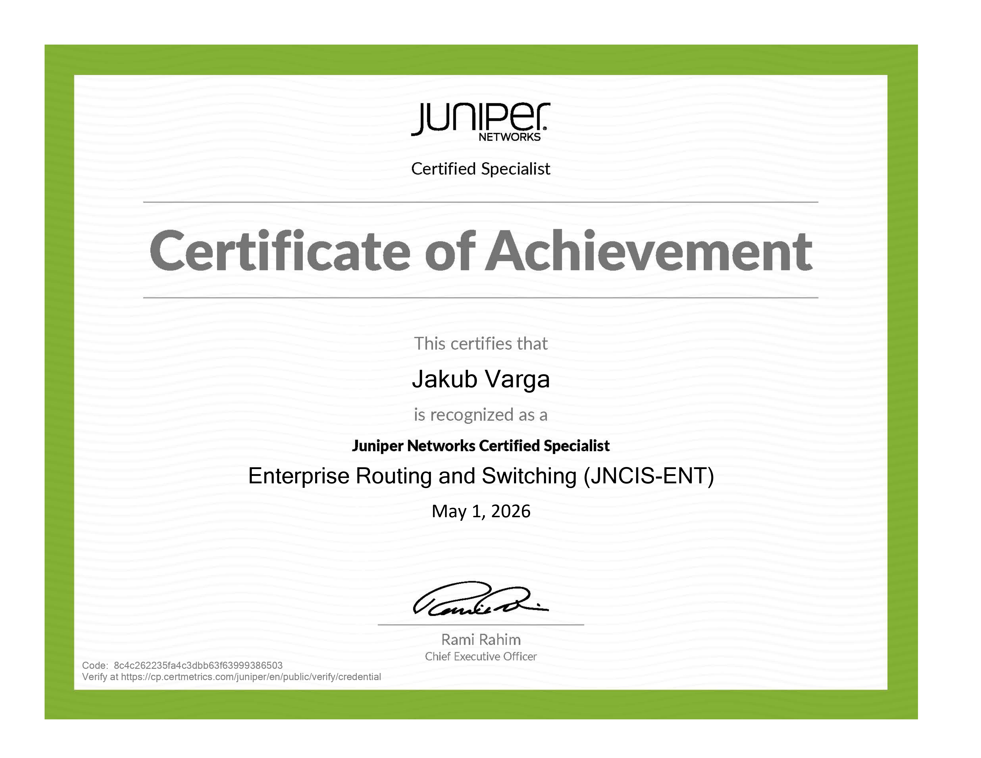 JNCIS-ENT